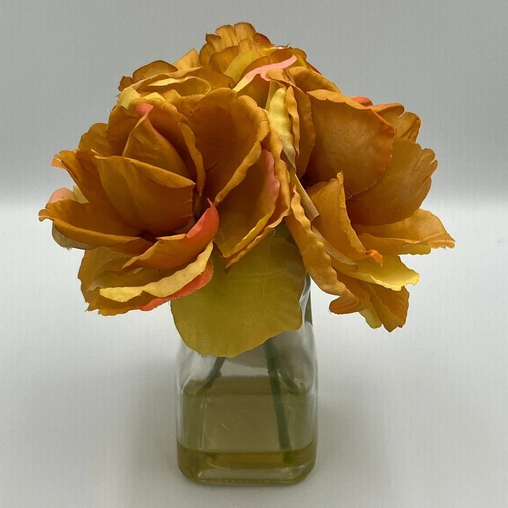 Gardeners Eden Floral Arrangement Home OS Orange Brand New Autumn Silk Flowers